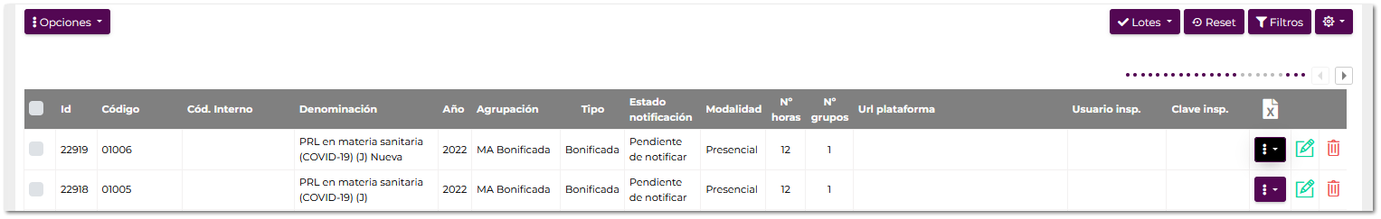 Acciones Formativas