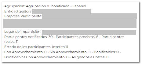 Acciones vinculadas al grupo formativo